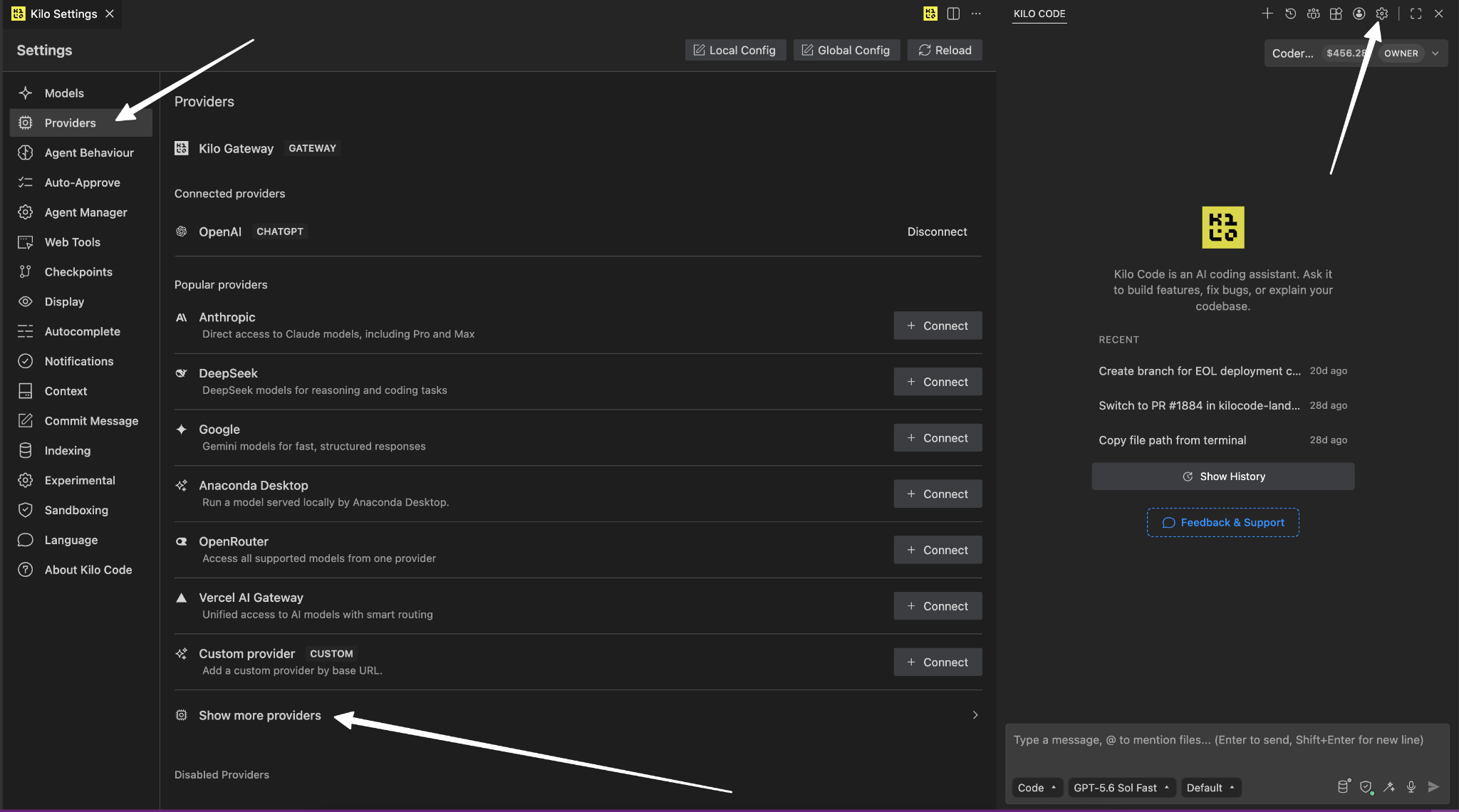 VS Code provider catalog showing Nebius Token Factory
